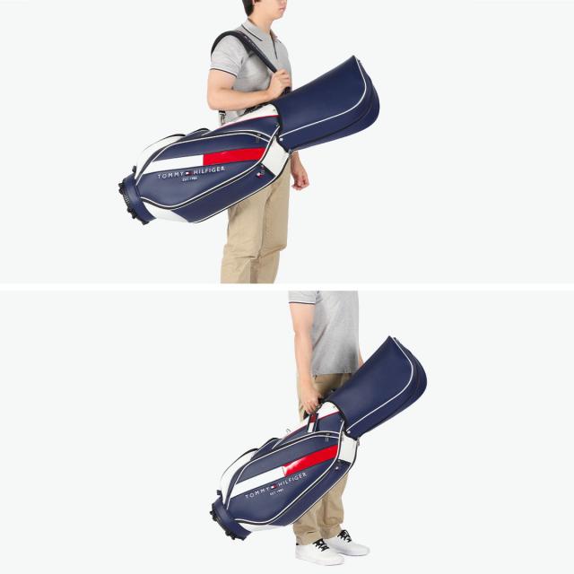 最大30%還元★6/3限定｜【商品レビューで＋5％】トミー ヒルフィガー ゴルフ キャディバッグ TOMMY HILFIGER GOLF 9型 46インチ 5分割 カート型 カートキャディバッグ ベーシック THMG4SC5_10