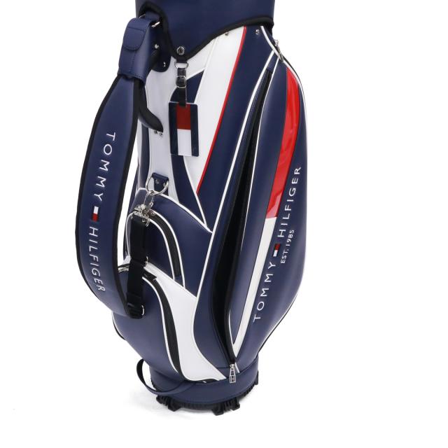 最大30%還元★6/3限定｜【商品レビューで＋5％】トミー ヒルフィガー ゴルフ キャディバッグ TOMMY HILFIGER GOLF 9型 46インチ 5分割 カート型 カートキャディバッグ ベーシック THMG4SC5_16