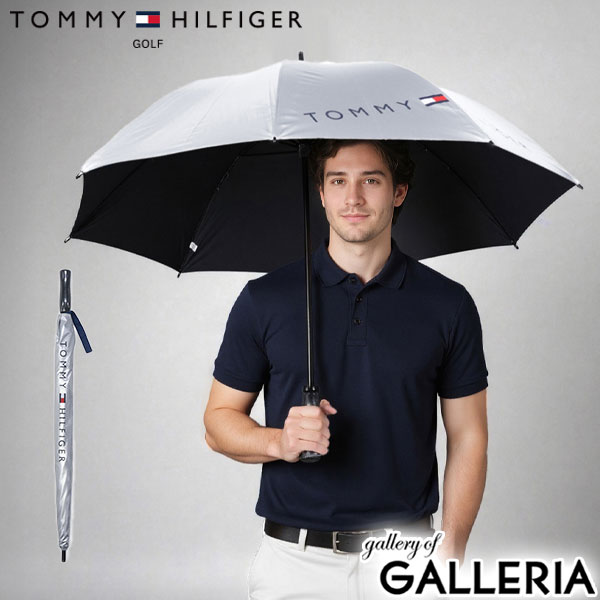 【商品レビューで＋5％】トミー ヒルフィガー ゴルフ 傘 メンズ レディース 晴雨兼用   GOLF 大きい 大きめ 日傘 遮光 丈夫 内側 黒 軽量 手動 65cm THMG5SK2