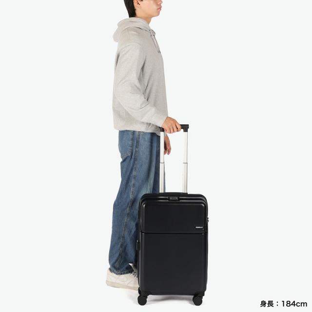 【商品レビューで＋5％】【正規品3年保証】トラベリスト スーツケース Mサイズ フロントオープン TRAVELIST ワンタッチ トップオープン 拡張 軽量 ストッパー スマホスタンド ドリンクホルダー 76-25150_10