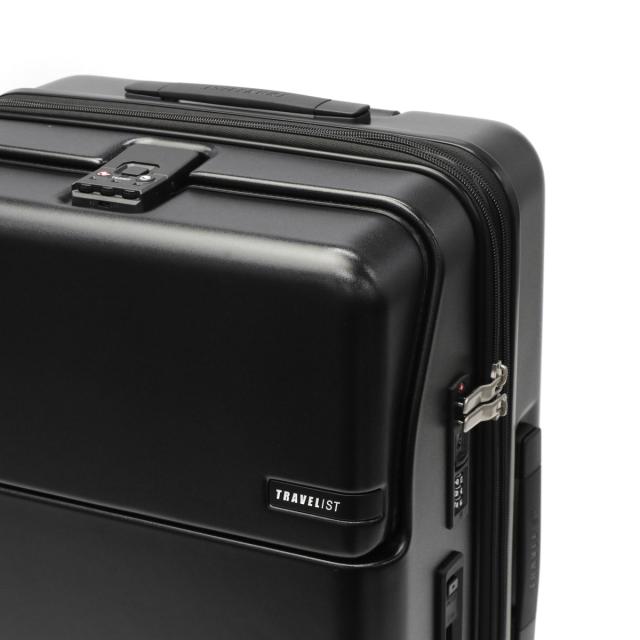 【商品レビューで＋5％】【正規品3年保証】トラベリスト スーツケース Mサイズ フロントオープン TRAVELIST ワンタッチ トップオープン 拡張 軽量 ストッパー スマホスタンド ドリンクホルダー 76-25150_19