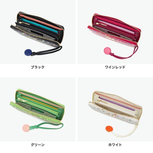 最大30%還元★5/3限定｜【5％OFFクーポン】【商品レビューで＋5％】ツモリチサト 長財布 tsumori chisato CARRY 財布 ブランド 本革 羊革 ラウンドファスナー ネコ ストラップ付 日本製 てんてん RF長財布 57931_2