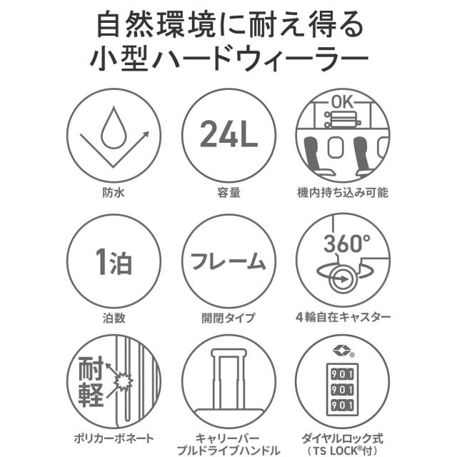 【商品レビューで＋5％】【セール30％OFF】【日本正規品】ザ・ノース・フェイス スーツケース 機内持ち込み S Sサイズ THE NORTH FACE 24L TSA 双輪 NM32367_4