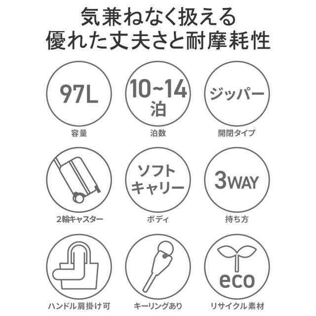 【商品レビューで＋5％】【商品レビューで＋5％】【日本正規品】ザ・ノース・フェイス THE NORTH FACE 3WAY 97L 10〜14泊 NM82363_5