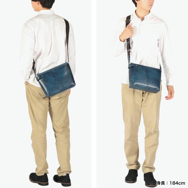 【商品レビューで＋5％】ウルティマ トーキョー ショルダーバッグ メンズ ultima TOKYO 小さめ 斜めがけ 革 軽量 抗菌 日本製 B5 5L バート 70112_8