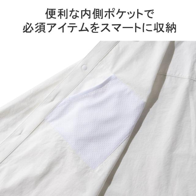 【商品レビューで＋5％】【セール30％OFF】アントラック シャツ ワイシャツ メンズ 長袖 UNTRACK ブランド ノーカラー 白 撥水 ストレッチ UT-A3 60078_3