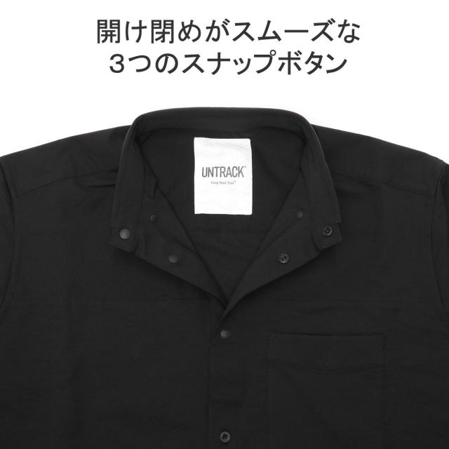 【商品レビューで＋5％】【セール30％OFF】アントラック シャツ ワイシャツ メンズ 長袖 UNTRACK ブランド ノーカラー 白 撥水 ストレッチ UT-A3 60078_4