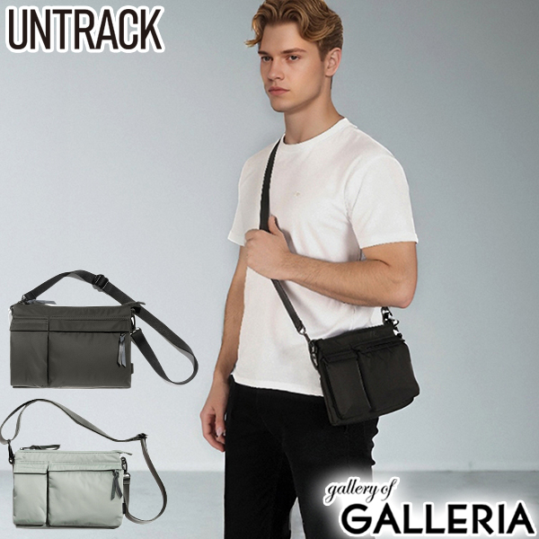 【商品レビューで＋5％】アントラック ショルダーバッグ メンズ レディース UNTRACK 斜めがけ 小さめ 大人 サコッシュ ブランド 横長 A5 撥水 2.2L 黒 60212