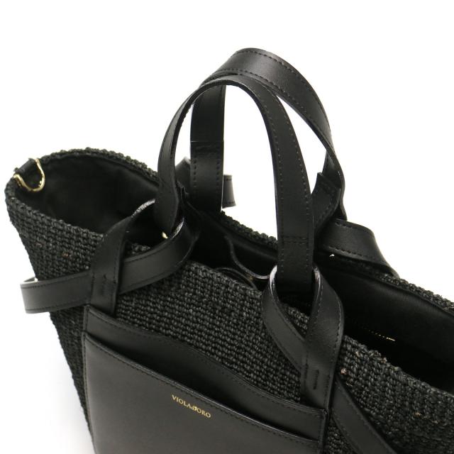 【商品レビューで＋5％】【正規品】ヴィオラドーロ トートバッグ レディース 小さめ ショルダーバッグ VIOLAdORO 本革 レザー 春 夏 2WAY MIRO アバカ製 V-8717 商品レビューで＋5％】【正規品】ヴィオラドーロ トートバッグ