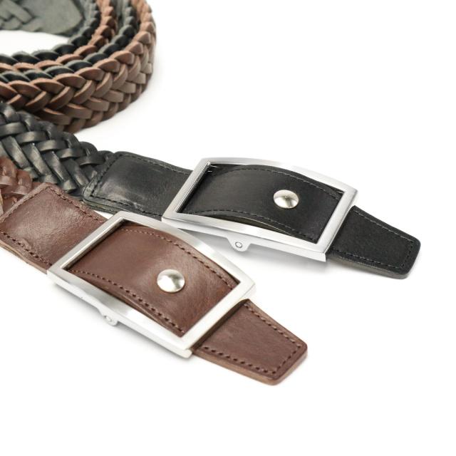 【5％OFFクーポン】【商品レビューで＋5％】【正規取扱店】ウインズファクトリー ベルト メンズ WINS FACTORY 穴なし 本革 革 無段階 編み込み OR3509-MS-NS 最大24％還元☆12/23限定｜【5％OFFクーポン】【商品レビューで＋5