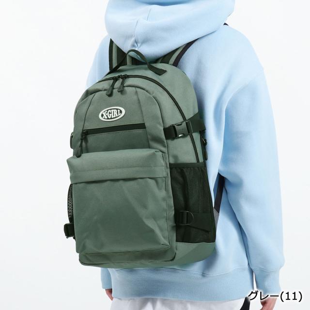 【商品レビューで＋5％】エックスガール リュックサック バッグ 通学 通勤 X-girl 19.5L OVAL LOGO BACKPACK 105231053007 105222053001