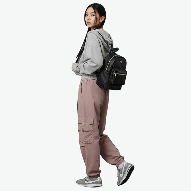 最大30%還元★6/13限定｜【商品レビューで＋5％】エックスガール リュック レディース X-girl 小さめ 軽量 ミニ フェイクレザー A5 FAUX LEATHER MINI DAY PACK 105215053006_5