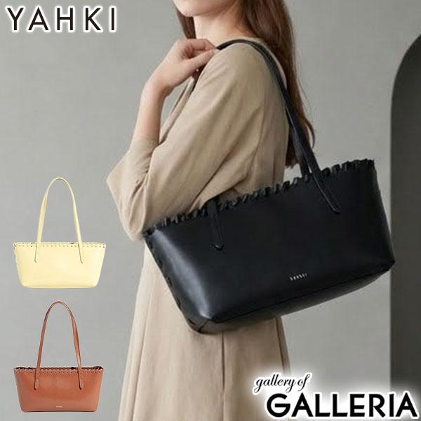 【商品レビューで＋5％】ヤーキ ハンドバッグ トートバッグ 小さめ YAHKI ブランド 手持ち 肩掛け 革 軽量 軽い A5 横型 レザー 床革 W FACE SHOULDER BAG YH-764