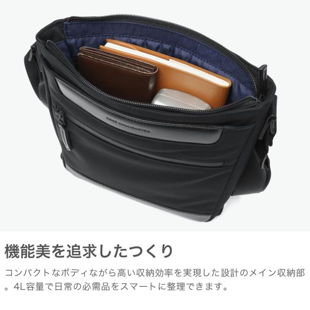 【商品レビューで＋5％】【正規品5年保証】ゼロハリバートン ショルダーバッグ メンズ ブランド 小さめ 斜めがけ 縦型 ZERO HALLIBURTON かっこいい 撥水 4L 81532_3
