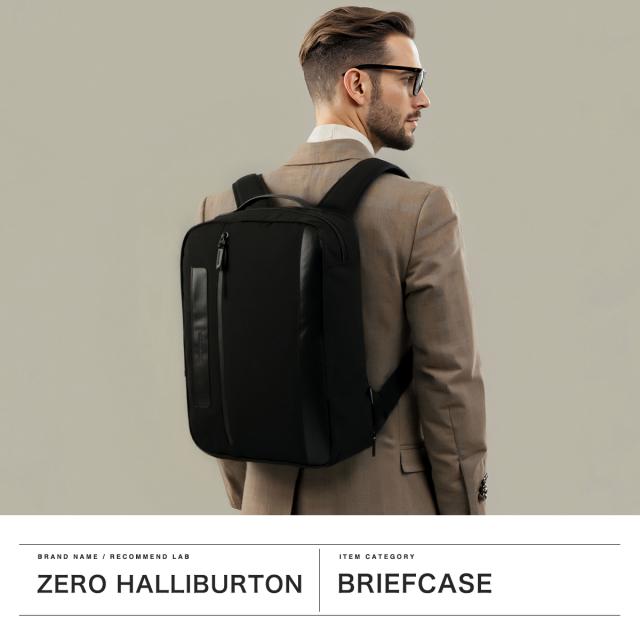 【商品レビューで＋5％】【正規品5年保証】ゼロハリバートン 2WAYブリーフケース メンズ ブランド 軽量 ZERO HALLIBURTON 出張 通勤 PC収納 自立 A4 16L 81535_1