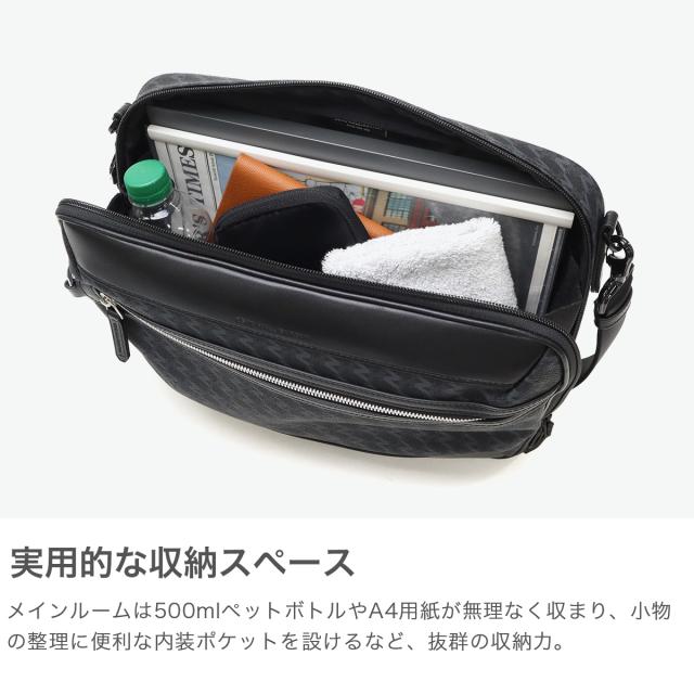 最大30%還元★5/3限定｜【商品レビューで＋5％】【セール30%OFF】【正規品5年保証】ゼロハリバートン ショルダーバッグ メンズ ブランド ZERO HALLIBURTON 斜めがけ モノグラム 防滴 横型 トラベル A4 8L 81522_3