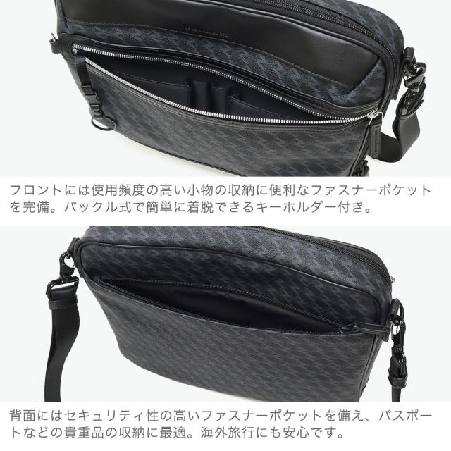 最大30%還元★5/3限定｜【商品レビューで＋5％】【セール30%OFF】【正規品5年保証】ゼロハリバートン ショルダーバッグ メンズ ブランド ZERO HALLIBURTON 斜めがけ モノグラム 防滴 横型 トラベル A4 8L 81522_4