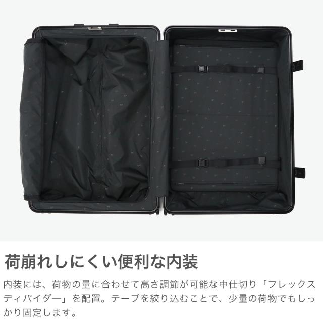 最大30%還元★6/13限定｜【商品レビューで＋5％】【正規品10年保証】ゼロハリバートン スーツケース Lサイズ ZERO HALLIBURTON アルミ フレームタイプ キャリーケース TSAロック 1週間 88L 94424_4