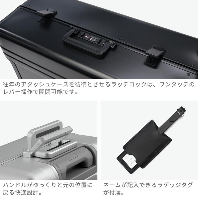 最大30%還元★6/13限定｜【商品レビューで＋5％】【正規品10年保証】ゼロハリバートン スーツケース Lサイズ ZERO HALLIBURTON アルミ フレームタイプ キャリーケース TSAロック 1週間 88L 94424_5