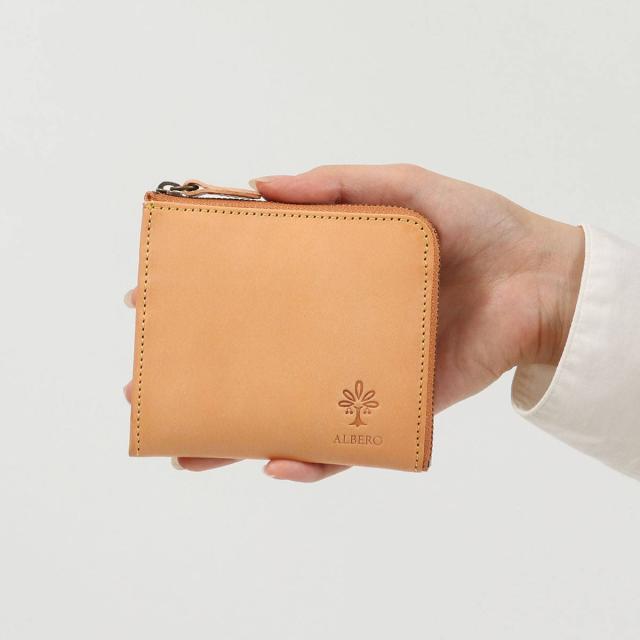 【商品レビューで＋5％】アルベロ 財布 ALBERO NATURE ナチュレ ミニ財布 小さめ L字ファスナー 小銭入れあり 日本製 レディース 5334_6