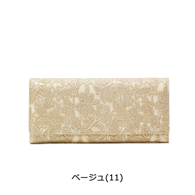 最大30%還元★5/3限定｜【商品レビューで＋5％】アルカン 長財布 Arukan クレア かぶせ 本革 花柄 型押し 日本製 レディース 1417-620_1