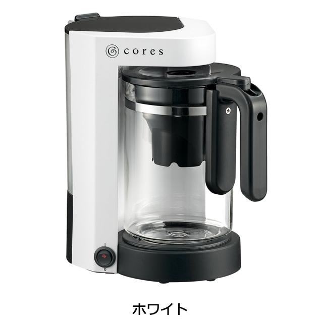 【商品レビューで＋5％】【正規品1年保証】コレス コーヒーメーカー Cores 5カップコーヒーメーカー ティーサーバー C302WH_1