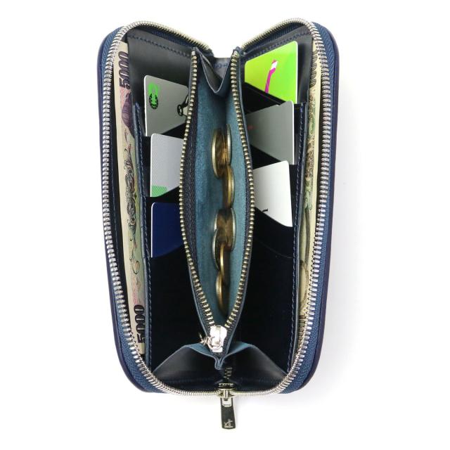 【5％OFFクーポン】【商品レビューで＋5％】【セール40%OFF】【当店限定 コラボモデル】クランプ ラウンドファスナー長財布 Cramp 天然本藍染革 SKM-G001 最大30%還元☆1/3限定｜【商品レビューで＋5％】【セール40％OFF