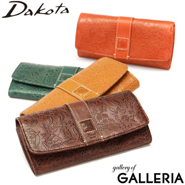 【ダコタ限定小物プレゼント】ダコタ 長財布 Dakota 財布 ミモザ 本革 レザー ボタニカル 小銭入れあり かぶせ 大容量 0030252の通販は