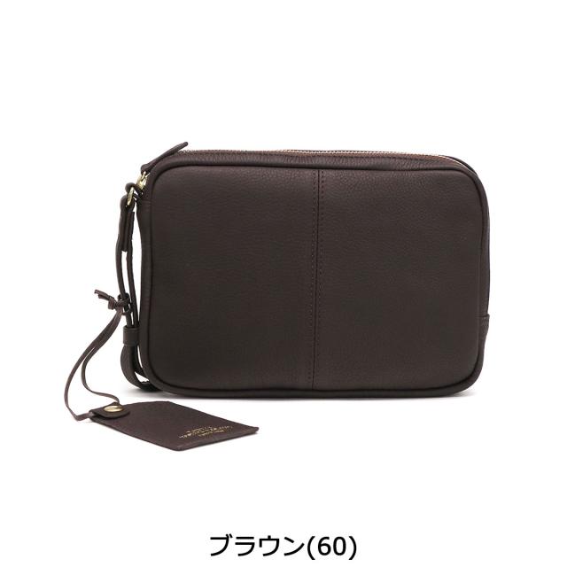 未使用　porter with pouch セカンドバッグ　牛革　ダークブラウン ポーター ウィズ ポーチ 016-01078 セカンドバッグ 吉田カバン