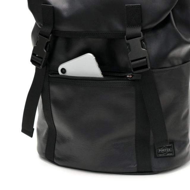 ポーター アルーフ リュックサック 023-03760 リュック 吉田カバン PORTER ALOOF RUCKSACK 大容量 本革 軽量 かぶせ A4 B4 21L シンプル メンズ レディース 日本製_6