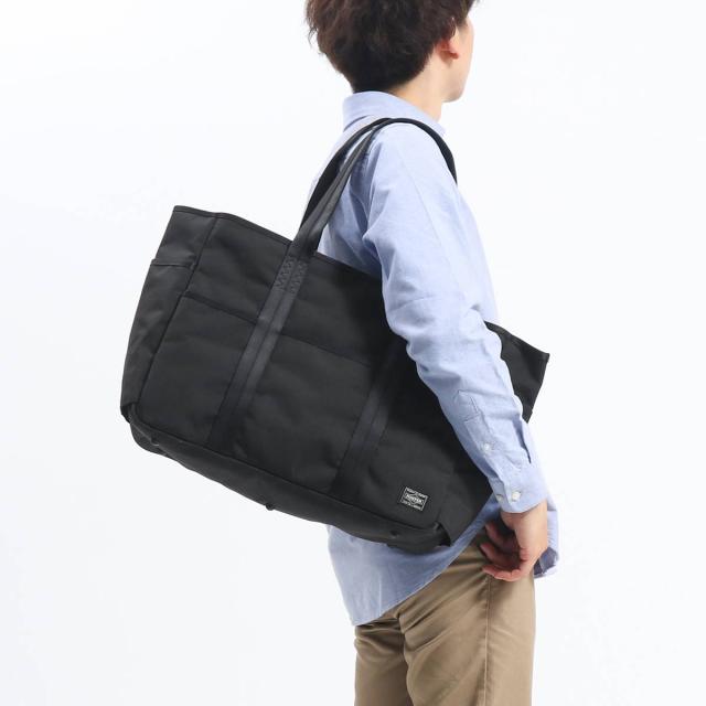 ポーター ハイブリッド トートバッグ 737-07945 吉田カバン PORTER HYBRID TOTE BAG ファスナー付き A4 B4 大きめ 軽量 防水 丈夫 通学 通勤 スポーツ ビジネス カジュアル メンズ レディース_2