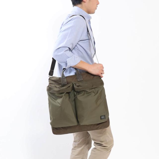 ポーター フォース 2WAYヘルメットバッグ(S) 855-05456 ショルダーバッグ 吉田カバン PORTER FORCE 2WAY HELMET BAG(S) メンズ レディース ブランド 大きめ 斜めがけ ナイロン 軽量 2WAY B4 A4 日本製_4