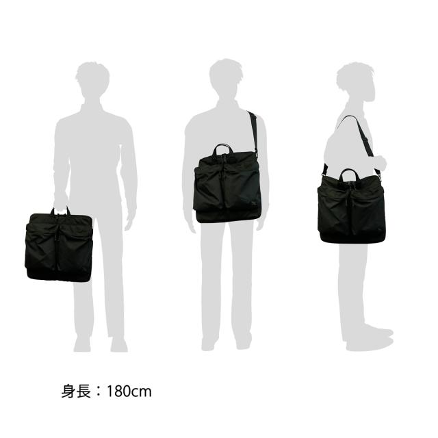 ポーター フォース 2WAYヘルメットバッグ(S) 855-05456 ショルダーバッグ 吉田カバン PORTER FORCE 2WAY HELMET BAG(S) メンズ レディース ブランド 大きめ 斜めがけ ナイロン 軽量 2WAY B4 A4 日本製_6