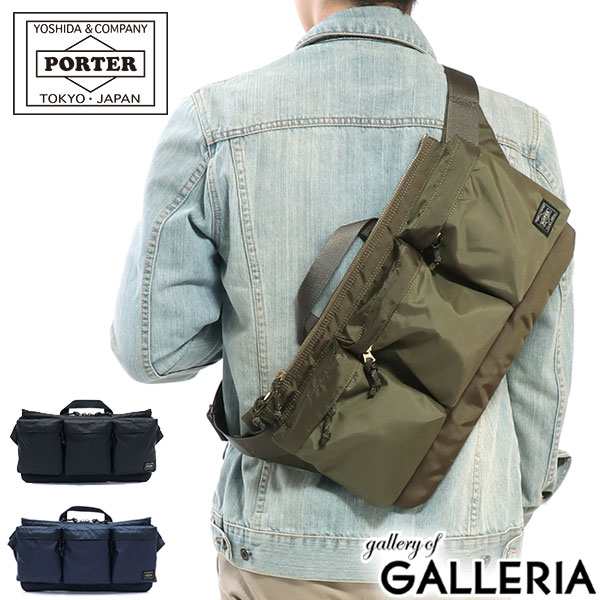 ポーター フォース ウエストバッグ 855-05460 吉田カバン PORTER FORCE WAIST BAG ウエストポーチ 斜めがけ 薄型 ミリタリー ナイロン メ