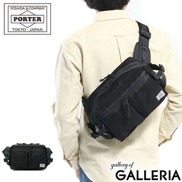 ポーター スイッチ ウエストバッグ 874-19676 ボディバッグ 吉田カバン PORTER SWITCH WAIST BAG 斜めがけ コットン ブラック カジュアル