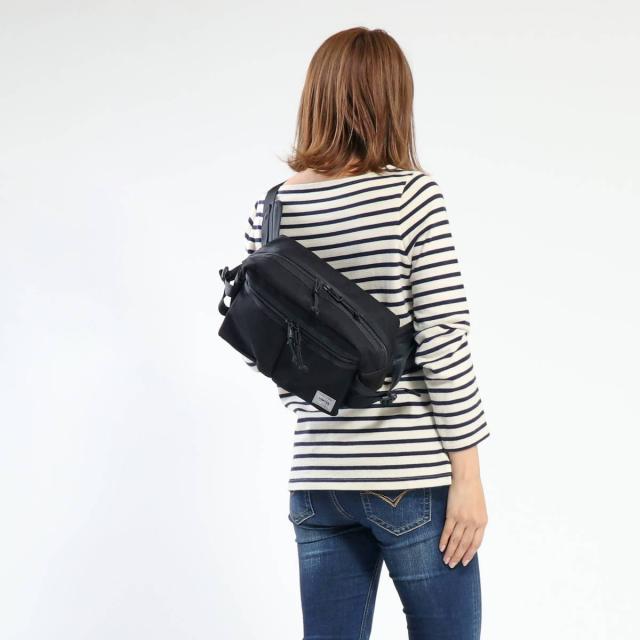 ポーター スイッチ ウエストバッグ 874-19676 ボディバッグ 吉田カバン PORTER SWITCH WAIST BAG 斜めがけ コットン ブラック カジュアル 撥水 メンズ レディース_3