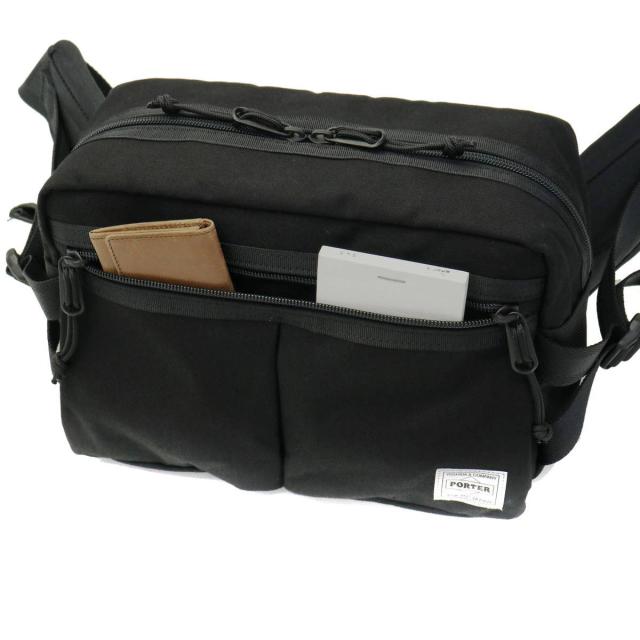 ポーター スイッチ ウエストバッグ 874-19676 ボディバッグ 吉田カバン PORTER SWITCH WAIST BAG 斜めがけ コットン ブラック カジュアル 撥水 メンズ レディース_10