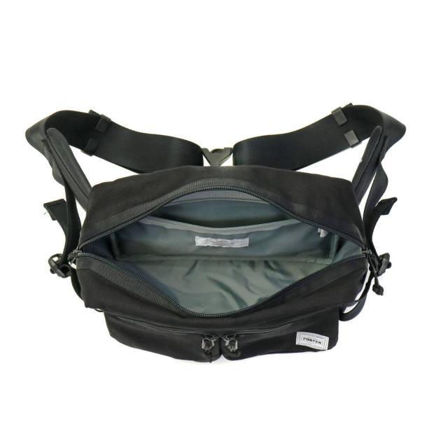ポーター スイッチ ウエストバッグ 874-19676 ボディバッグ 吉田カバン PORTER SWITCH WAIST BAG 斜めがけ コットン ブラック カジュアル 撥水 メンズ レディース_13