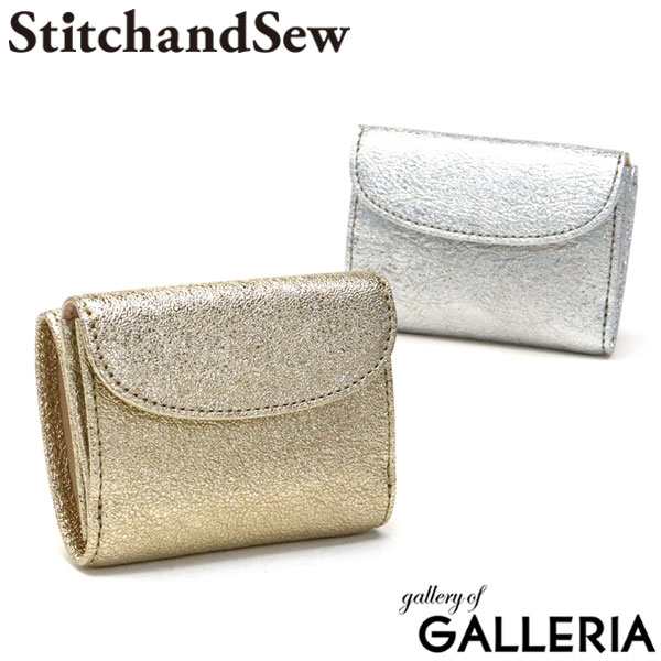 【商品レビューで＋5％】ステッチアンドソー 財布 StitchandSew 山羊箔 三つ折り財布 コンパクト ウォレット 本革 革 日本製 TF200の通販は 19,800円