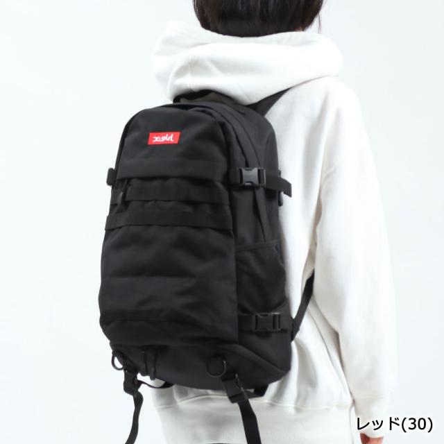 最大21%還元★6/13限定｜【商品レビューで＋5％】【セール30%OFF】 エックスガール リュック X-girl デイパック MILLS LOGO ADVENTURE BACKPACK A4 29L 105224053010 105225053002_4