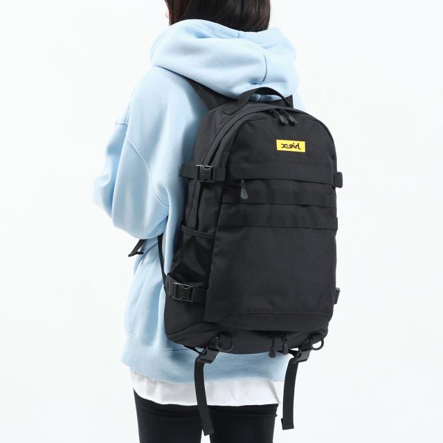 最大21%還元★6/13限定｜【商品レビューで＋5％】【セール30%OFF】 エックスガール リュック X-girl デイパック MILLS LOGO ADVENTURE BACKPACK A4 29L 105224053010 105225053002_10
