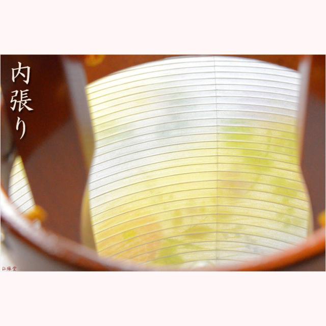特選　お盆提灯【八女提灯：天然木・萩の香　本絹二重張り　電球灯　小菊・秋草　11号】盆ちょうちん　行灯　お盆飾り　新盆　初盆　色柄提灯　送料無料_7