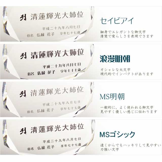 位牌【世界に一つの特別：クリスタル位牌深海ブルー・リバージュ4.5寸　サイズ中】送料無料｜au PAY マーケット