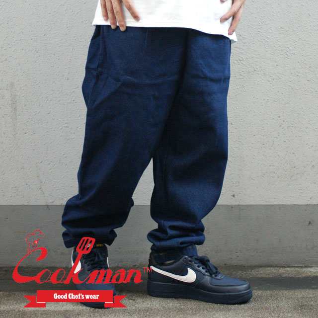 人気新品 COOKMAN クックマン シェフパンツ CHEF PANTS 02 DENIM NAVY 231-23860 メンズ レディース 男女兼用  イージパンツ コックマン