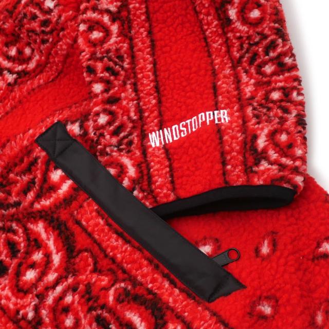 supreme reversible bandana fleece jacket red