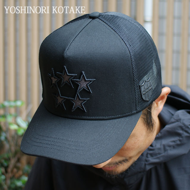 新品 ヨシノリコタケ YOSHINORI KOTAKE x バーニーズ ニューヨーク BARNEYS NEWYORK BLACK LINE FIVE STAR LOGO MESH CAP キャップ エンブレム ゴルフキャップ スポーツ ヘッドウェア