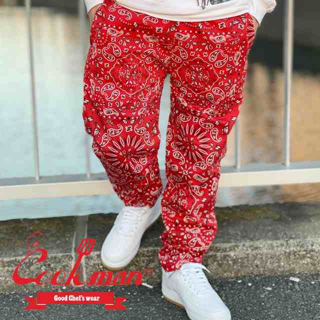 新品 クックマン Cookman Chef Pants シェフ パンツ PAISLEY RED ペイズリー レッド メンズ レディース パンツの通販はau  PAY マーケット - essense