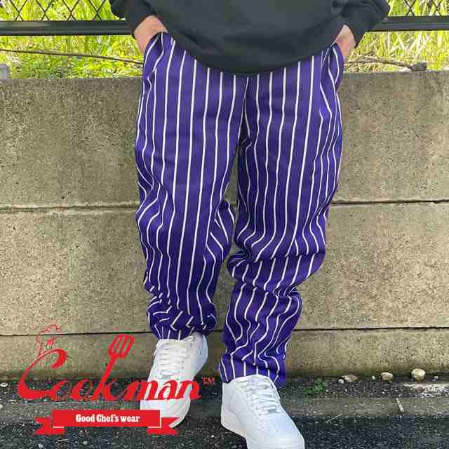 新品 クックマン Cookman Chef Pants シェフ パンツ Pinstripe Purple ピンストライプ パープル メンズ レディース パンツの通販はau Pay マーケット Essense