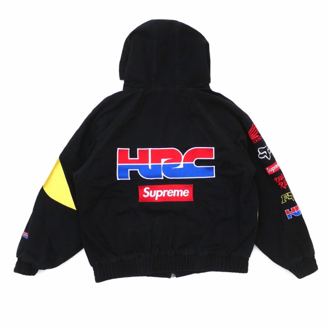 新品 シュプリーム SUPREME x ホンダ Honda x フォックス・レーシング Fox Racing Puffy Zip Up Jacket  ジャケット BLACK ブラック 黒 OU｜au PAY マーケット