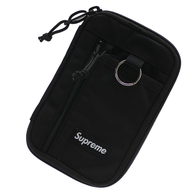 supreme small zip pouch black